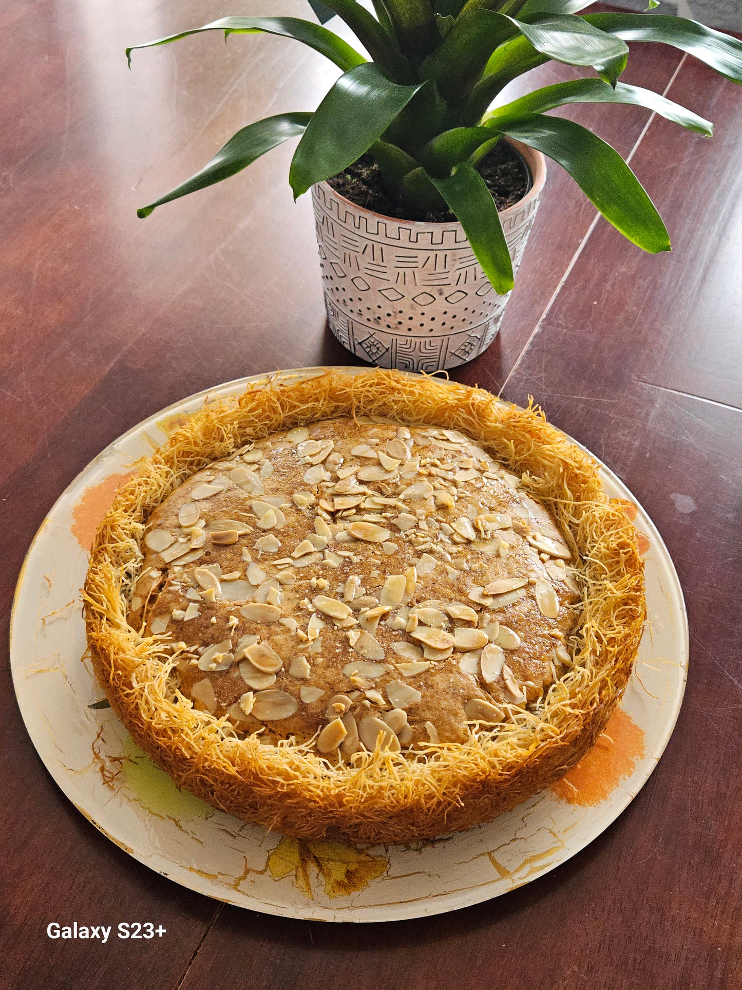 Gâteau de kounafa et amandes