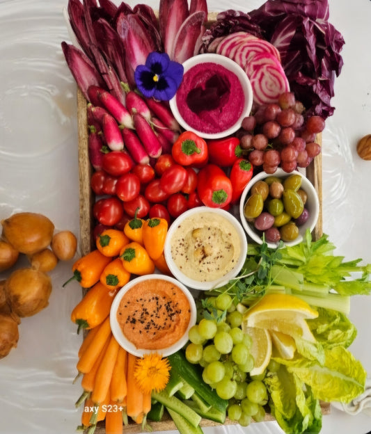 Plateau crudités et trempettes